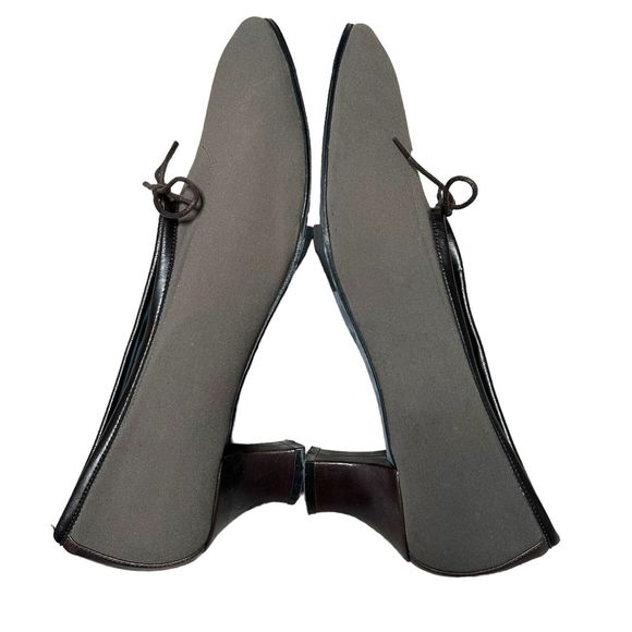 Thierry Rabotin Low Block Heel‎ Pumps Olive Green Bow Sz EU 41/ US 10.5 READ - Picture 5 of 12